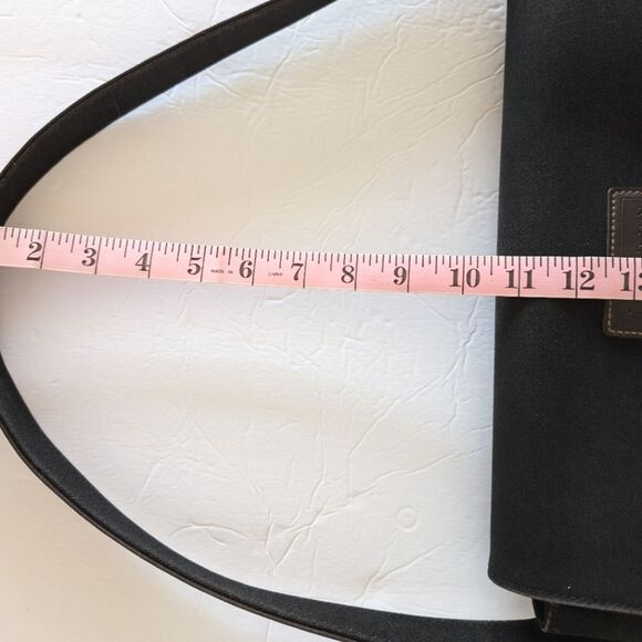 Lauren Ralph Lauren Canvas Shoulder Bag Black - Picture 13 of 14